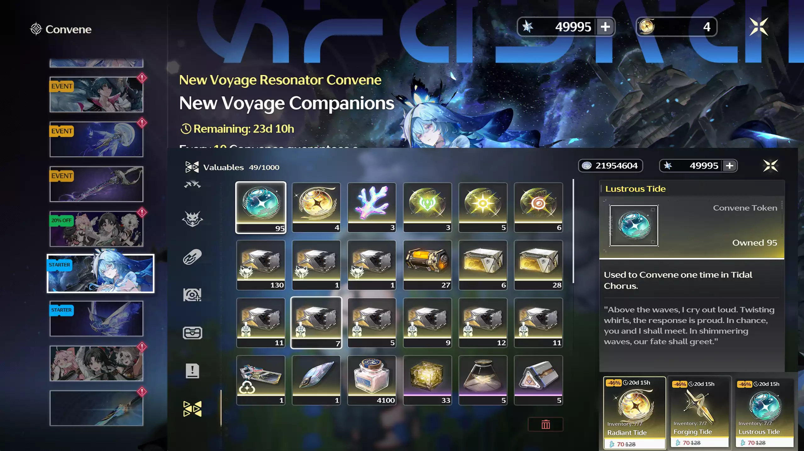 (SEA) ACC REROLL Siêu VIP: ~50k Astrite+ 10-20 Vàng + 0-10 Vũ khí + ~100 thường